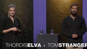 Thordis與性侵她的人Tom同台演講。(圖／翻攝自TED　YouTube)