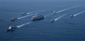 美軍卡爾文森號航空母艦戰鬥群_美聯社/達志影像