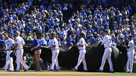 ▲皇家隊友紀念Yordano Ventura。（圖／美聯社／達志影像）