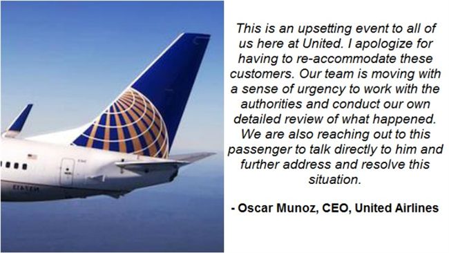 硬拖華裔乘客下機　聯航回應沒誠意