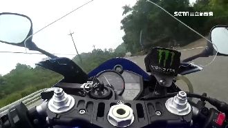 又是台三線！重機急煞「翹孤輪」自摔