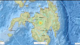 菲律賓,民答那峨島,地震,可塔巴托,Cotabato(USGS https://earthquake.usgs.gov/earthquakes/eventpage/us10008gsq#map)