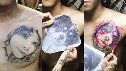 尷尬了....胸口刺女友臉半年分手