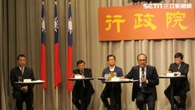 行政院長林全，環保署長李應元，經濟部長李世光。（記者盧素梅攝）