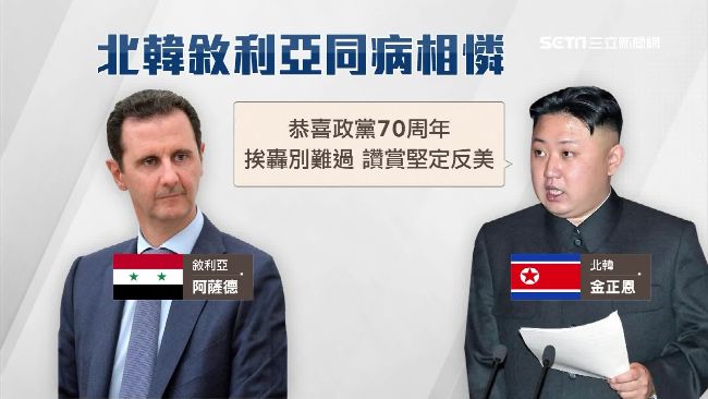 美戰斧炸敘國　金正恩傳訊安慰阿薩德
