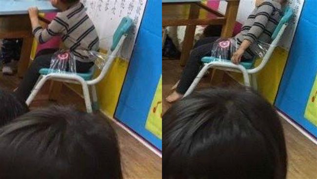 男童不聽話竟被膠帶捆椅　幼兒園挨轟