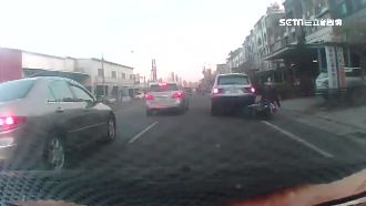 突切換車道害騎士摔　熱心民眾追車