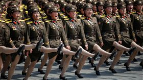 北韓太陽節大閱兵。（圖／路透社／達志影像）