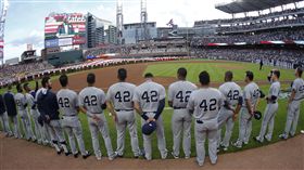 大聯盟Jackie Robinson日。（圖／美聯社／達志影像）