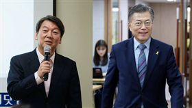 南韓總統候選人文在寅、安哲秀／臉書