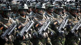 北韓太陽節大閱兵。（圖／路透社／達志影像）