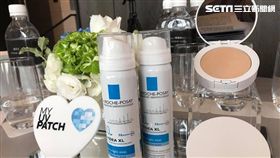 這款粉餅可以邊補防曬邊補妝。（圖／記者馮珮汶攝）