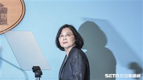 總統蔡英文針對年金改革發表談話 圖／記者林敬旻攝