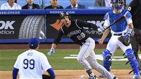 ▲韓國左投柳賢振（99號）遭科羅拉多落磯強打Nolan Arenado雙響砲狙擊。（圖／美聯社／達志影像）