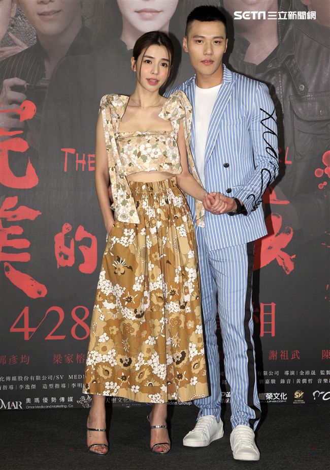 電影「最完美女孩」男女主角張睿家、李毓芬。（記者邱榮吉/攝影）