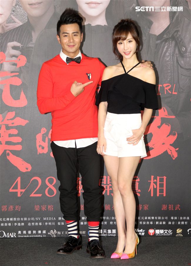 電影「最完美女孩」演員小茉莉（陳瑀希）、郭彥均
。（記者邱榮吉/攝影）
