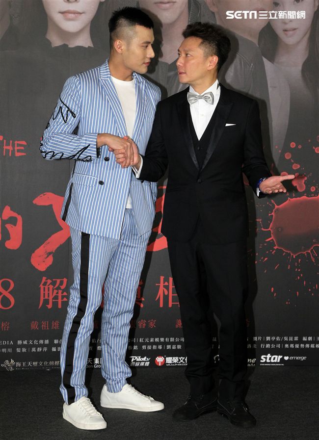 電影「最完美女孩」演員謝祖武、張睿家。（記者邱榮吉/攝影）