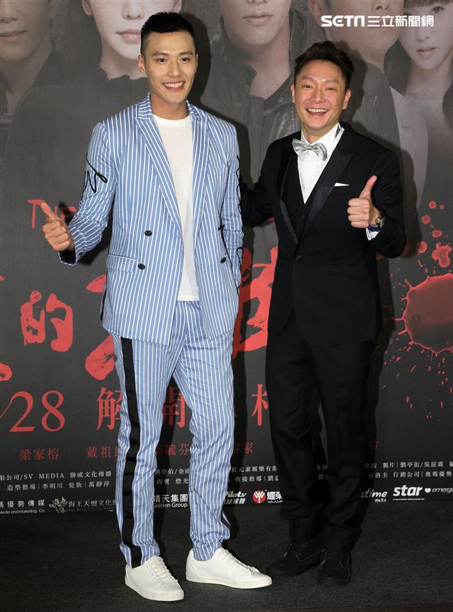 電影「最完美女孩」演員謝祖武、張睿家。（記者邱榮吉/攝影）