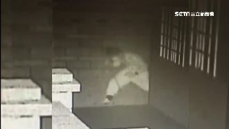 狡猾賊見監視器　學忍者遮臉倒退閃躲