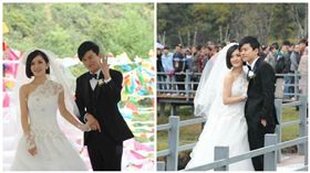 謝娜,張杰,婚紗,婚禮（合成圖／翻攝自新浪娛樂）