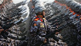 北韓太陽節大閱兵。（圖／路透社／達志影像）