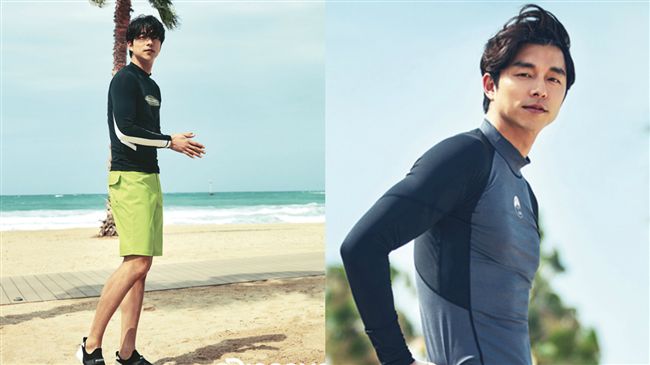 海灘旁胸肌炸出！孔劉寬肩長腿超養眼