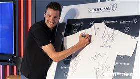 北京奧運鐵人三項金牌德國選手Jan Frodeno來台參賽。（圖／記者王怡翔攝）