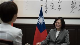 蔡英文接受路透專訪(圖/中央社)