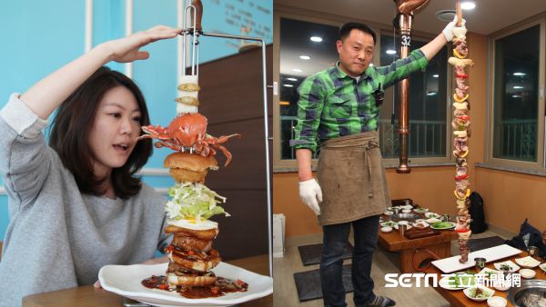 超狂美食！螃蟹漢堡包、比人高烤肉串