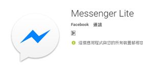臉書推出Messenger Lite 圖／翻攝自google play