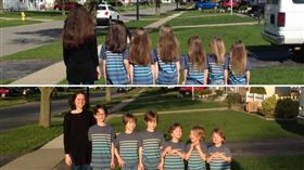 美國，男孩，兒子，長髮，捐髮（圖／翻攝自Phoebe LadyStanley Kannisto臉書）