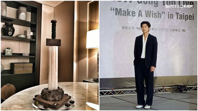 超有梗！飯店送孔劉「水劍蛋糕」