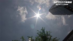 雙LOGO勿用)晴天、陽光、炎熱、大太陽、氣象示意圖、陽傘