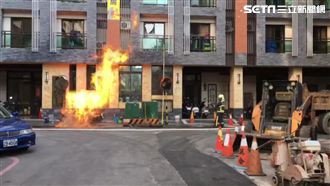 天然氣管線被挖斷引火勢　3人受傷