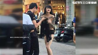 女新崛江半裸　攤販看傻：香腸都焦了