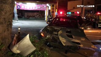 見警心虛想逃　毒蟲自撞路樹再撞警