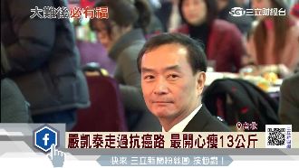 走過抗癌路　嚴凱泰開心瘦13公斤