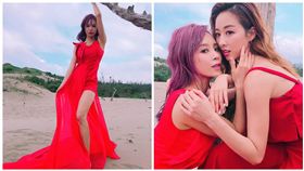 茵茵和夏語心拍攝廣告　組圖／翻攝自茵茵臉書