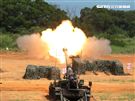M110A2式8吋自走砲。（記者邱榮吉/攝影）