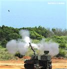 M109A2式155公厘自走砲。（記者邱榮吉/攝影）