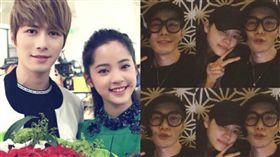 圖翻攝自微博 歐陽娜娜 陳學冬IG 