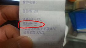 服務費,發票, 圖／翻攝自 色色的日本人的歐吉桑 臉書