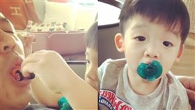 飛飛惡整老爸黑人。（合成圖／翻攝自黑人IG）