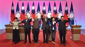 郝龍斌,吳敦義,洪秀柱,詹啟賢,潘維剛,韓國瑜,辯論,國民黨,黨主席
圖／中央社