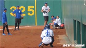 ▲富邦悍將左投Chris Seddon（神盾）練投。（圖／記者蕭保祥攝）