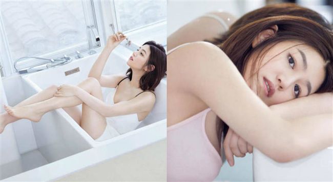 產後激瘦！陳妍希美乳誘人躺浴缸曬腿