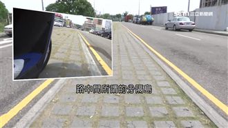 一週2車禍全因植草磚　里長怒填平