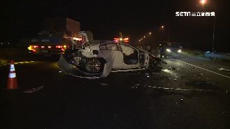 國道自撞護欄　駕駛噴飛2人皆亡