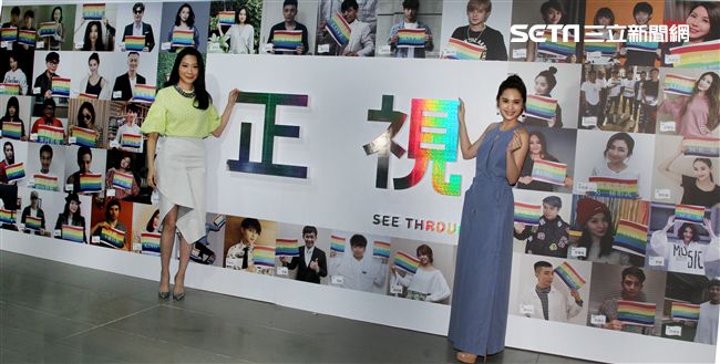 楊丞琳、曲家瑞出席See through 正視不再恐同特展，並透過不同平台替同志朋友發聲。（記者邱榮吉/攝影）
