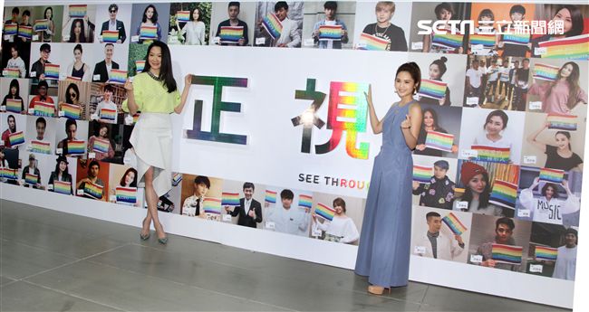 楊丞琳、曲家瑞出席See through 正視不再恐同特展，並透過不同平台替同志朋友發聲。（記者邱榮吉/攝影）